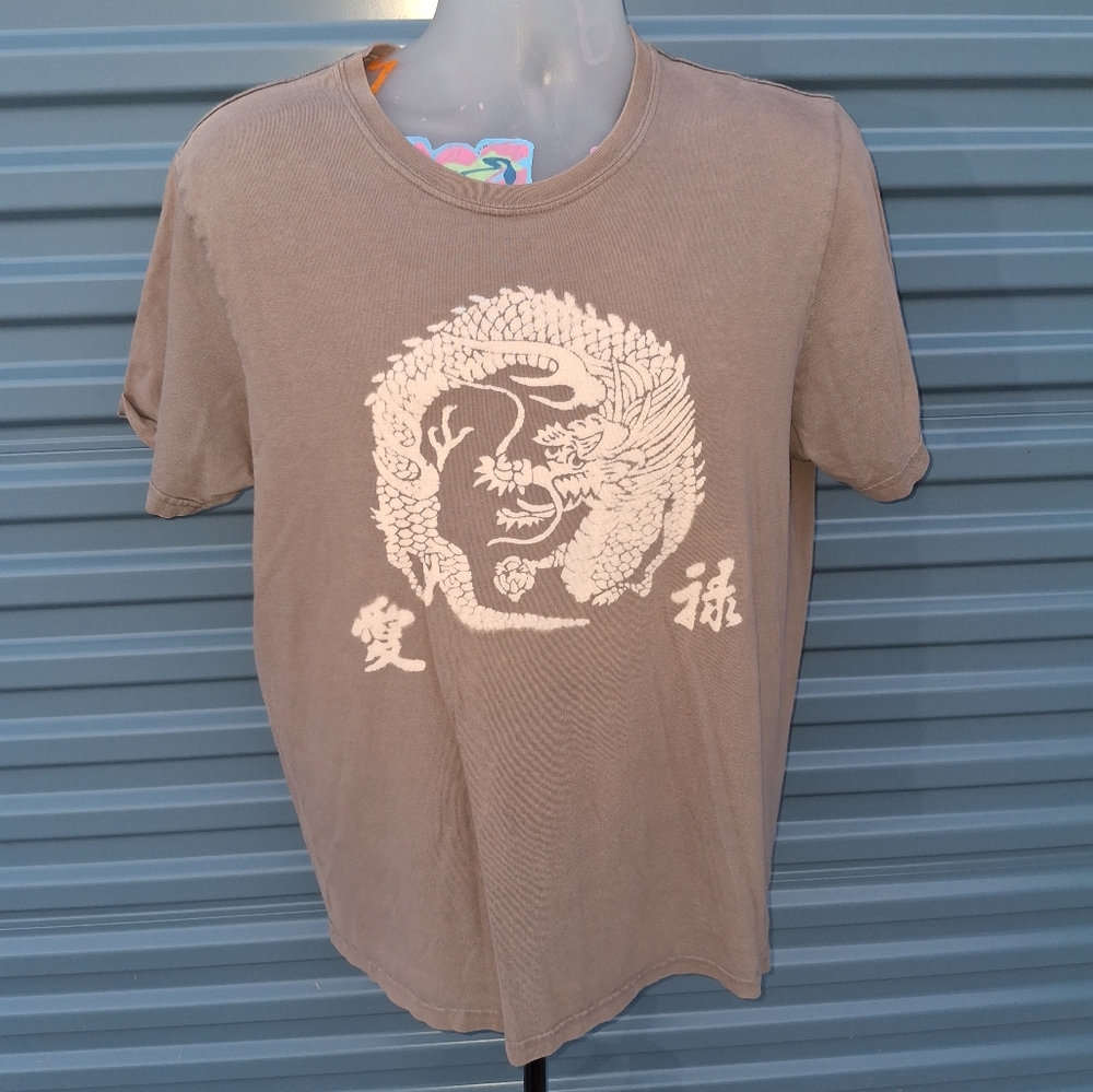 Vintage LUCKY BRAND Dragon T Shirt Size Large